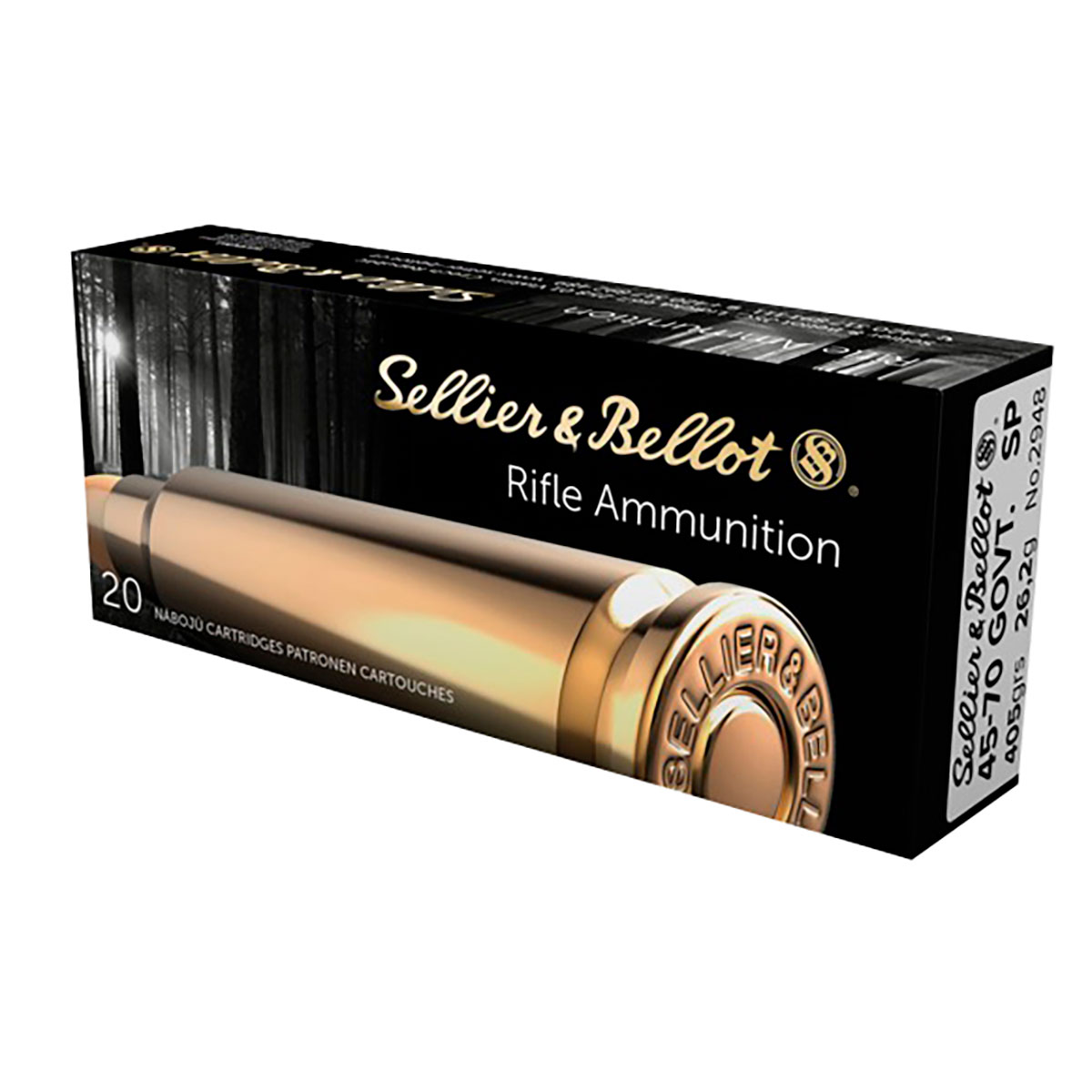 SELLIER & BELLOT - Sellier & Bellot Ammo .45-70 405gr SP 20bx