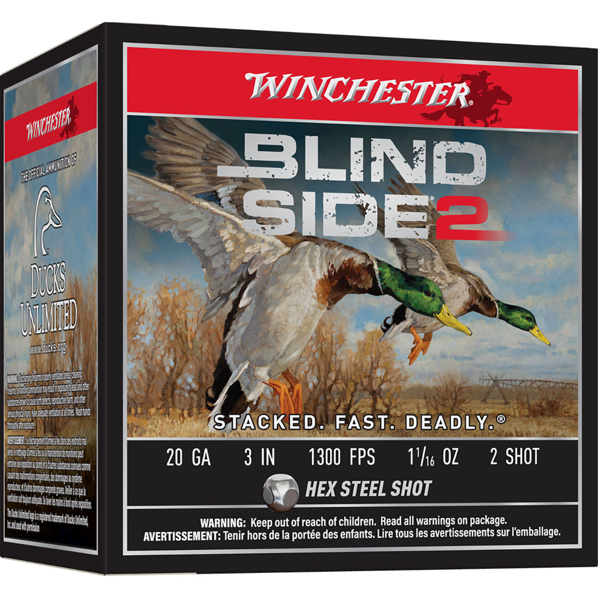 WINCHESTER - BLINDSIDE 2 20 GAUGE 3" #2 SHOT SHOTGUN AMMO