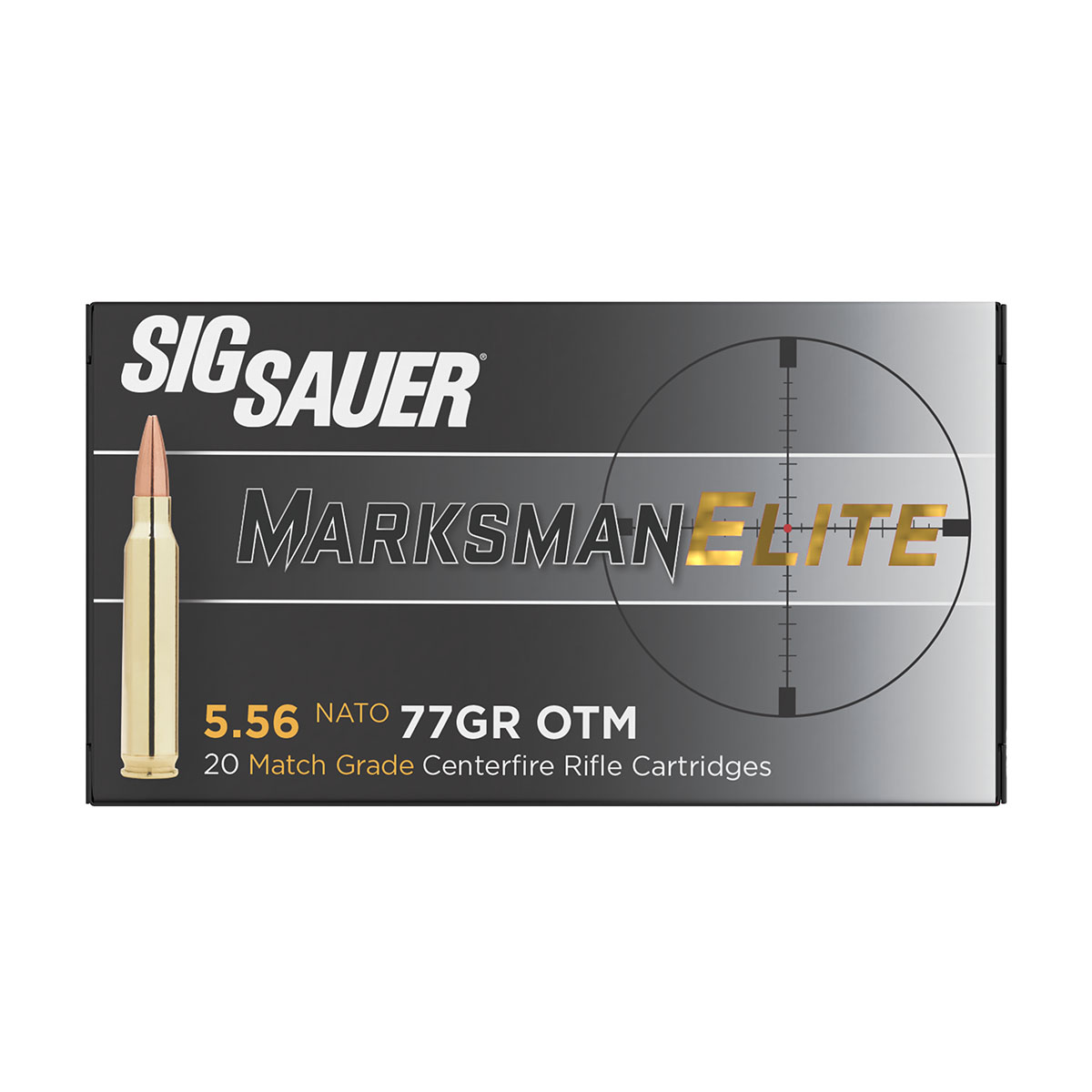 SIG SAUER, INC. - MARKSMAN ELITE 5.56X45 NATO MATCH OPEN-TIP MATCH RIFLE AMMO