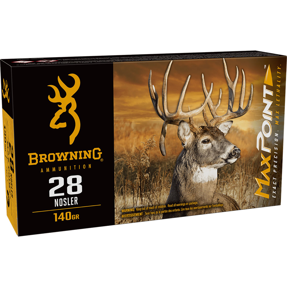 BROWNING AMMUNITION - MAX POINT POLYMER TIPPED 28 NOSLER AMMO