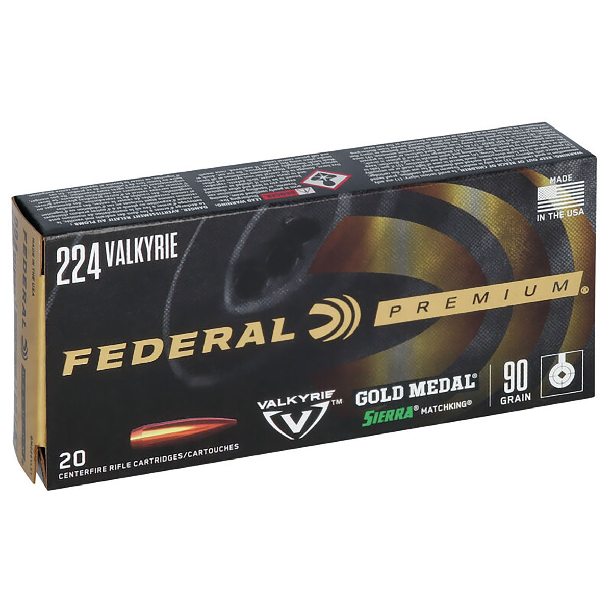 FEDERAL - GOLD MEDAL 224 VALKYRIE RIFLE AMMO