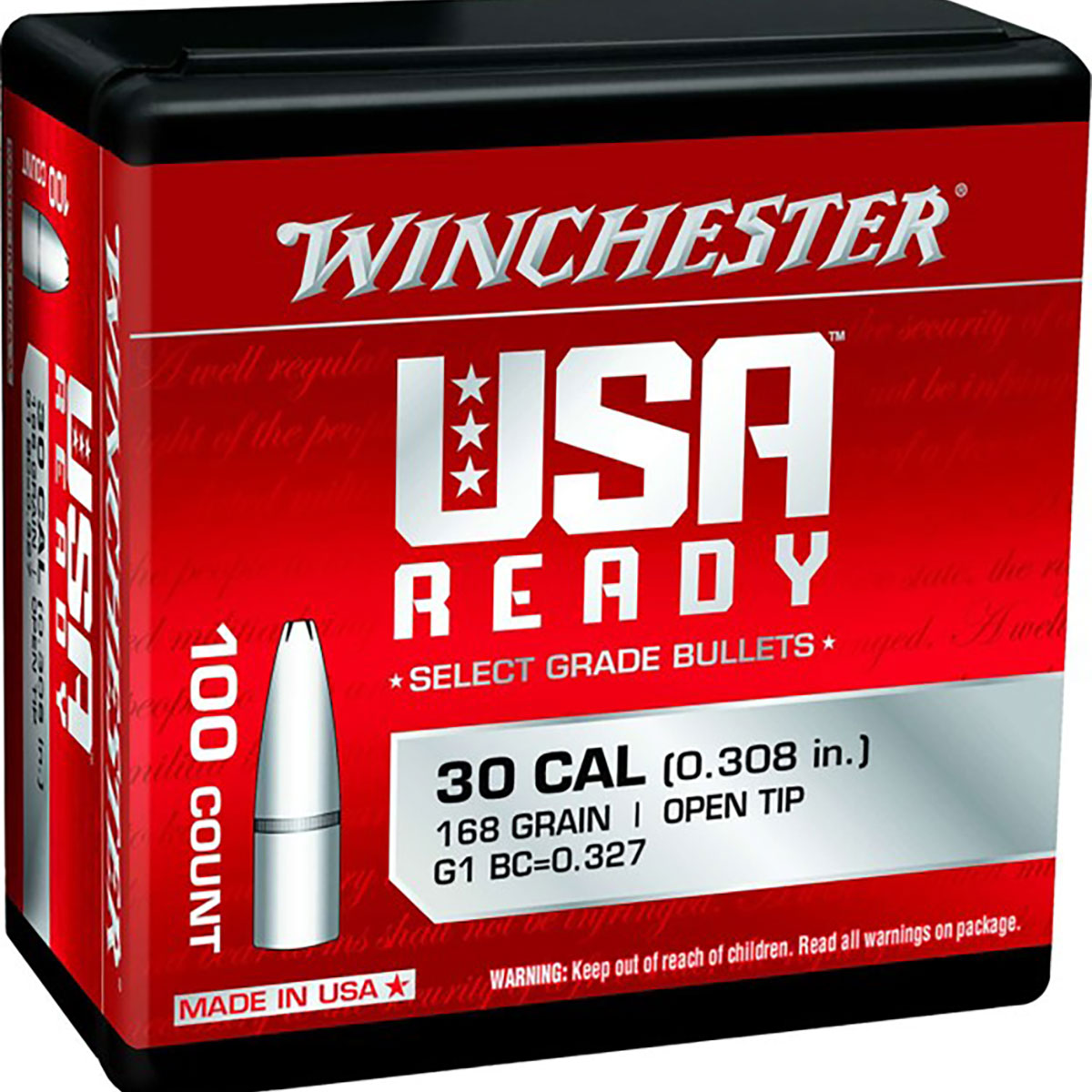 WINCHESTER - USA READY 30 CALIBER (0.308") BULLETS