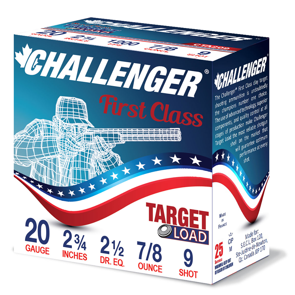 CHALLENGER AMMO - Challenger First Class Target Load 20ga #9 7/8oz