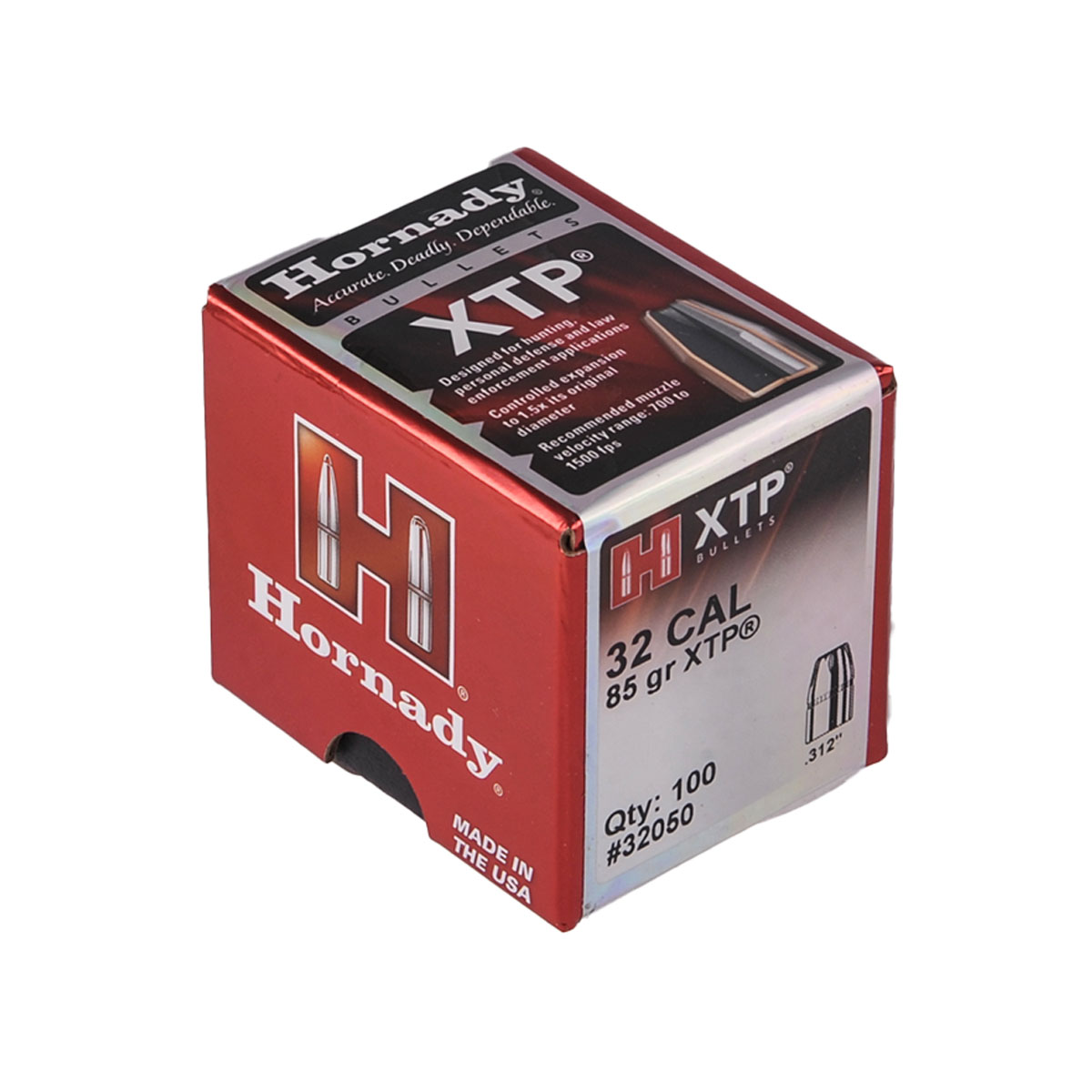 HORNADY - XTP® .32 CALIBER (0.312") PISTOL BULLETS