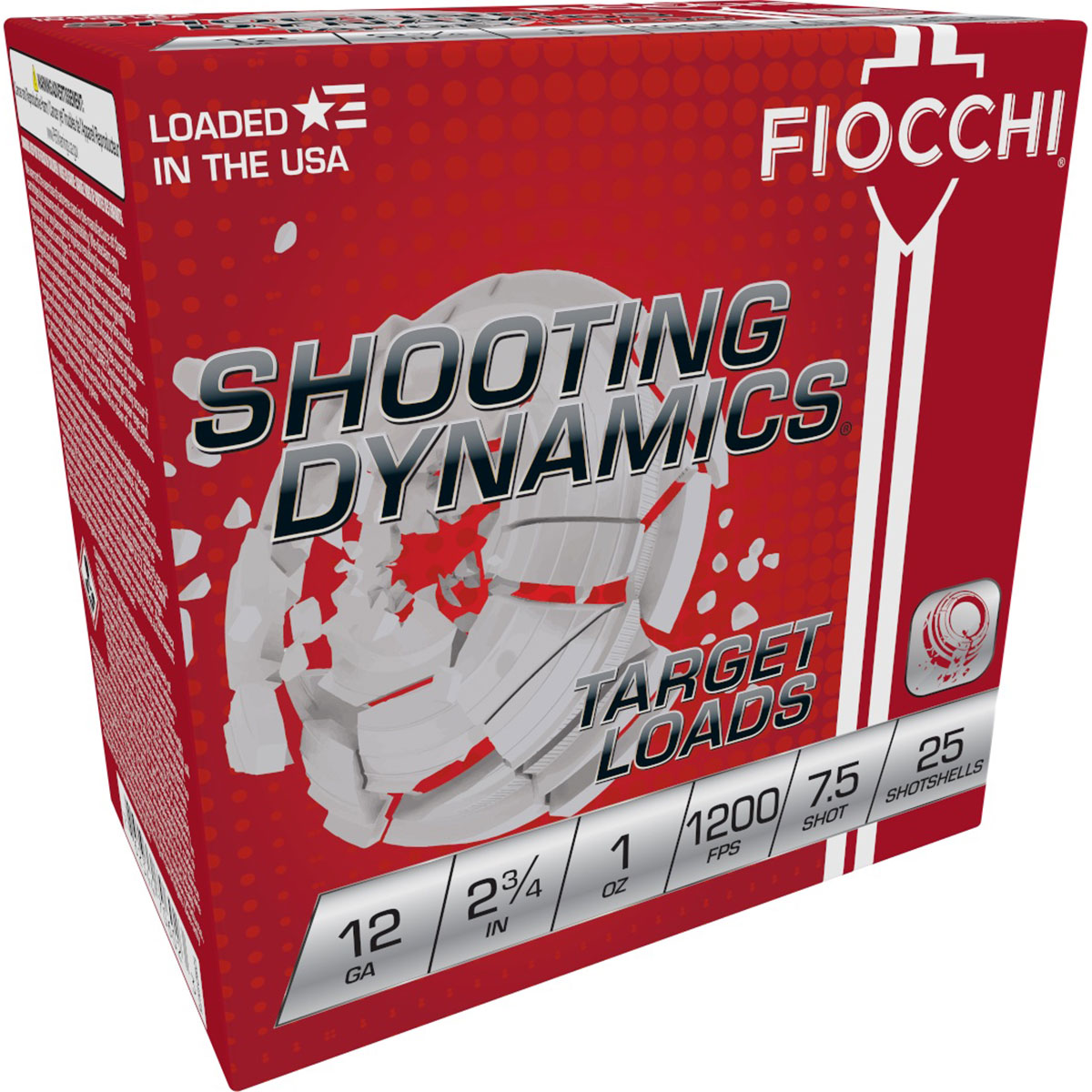FIOCCHI AMMUNITION - SHOOTING DYNAMICS 12 GAUGE 2-3/4" #7.5 SHOT SHOTGUN AMMO
