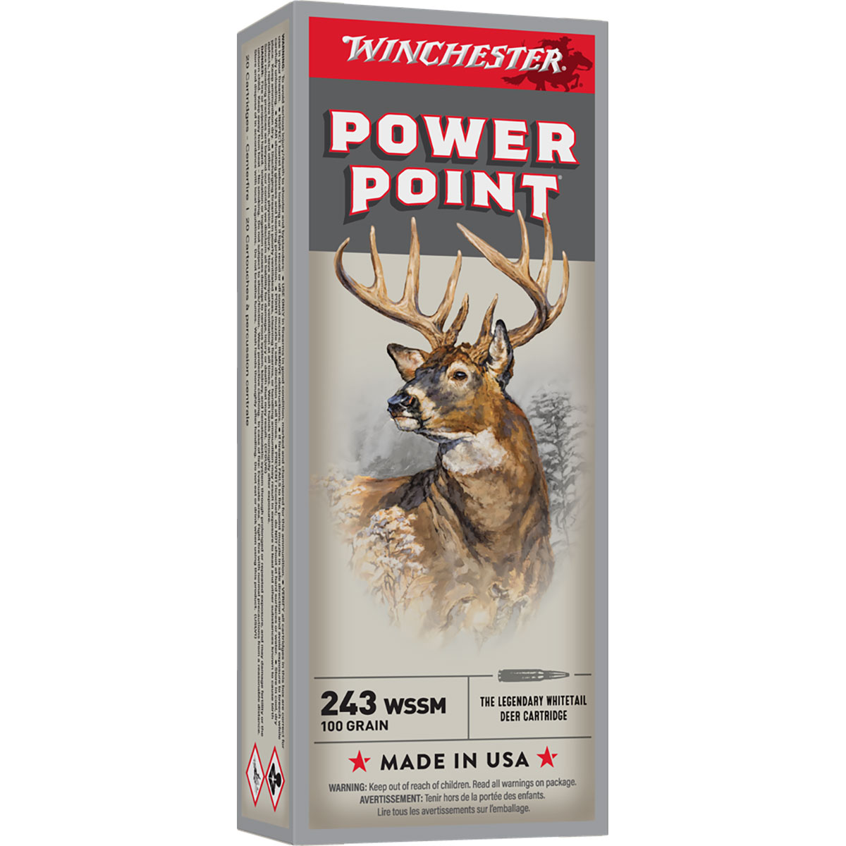 WINCHESTER - POWER POINT 243 WSSM RIFLE AMMO