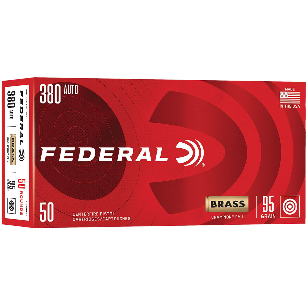 FEDERAL - CHAMPION TARGET 380 ACP HANDGUN AMMO