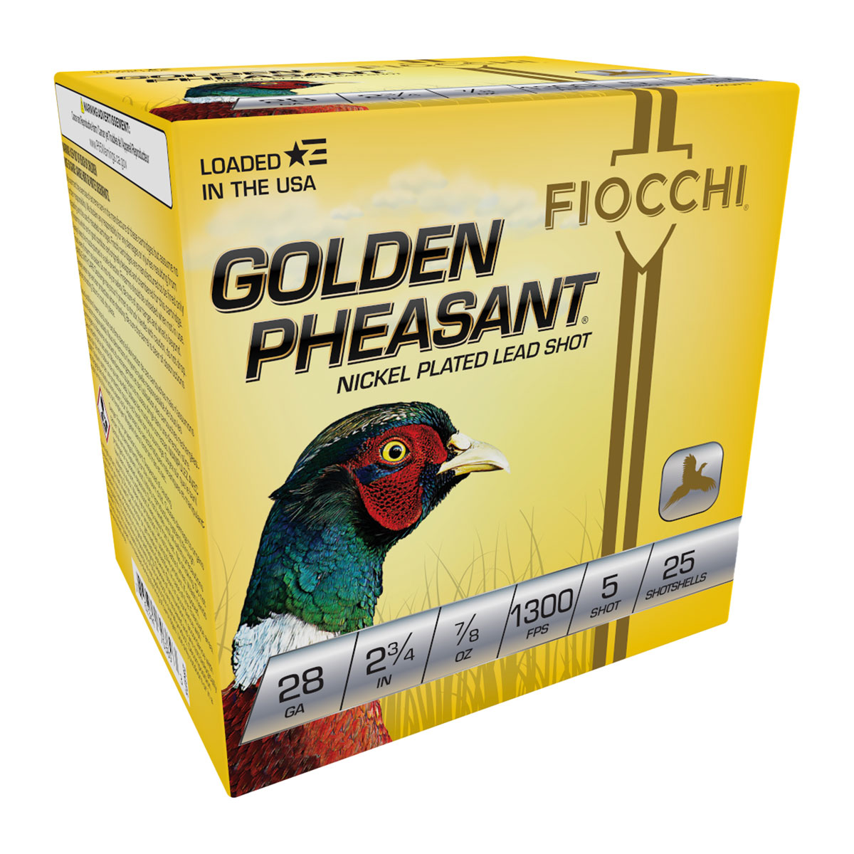 FIOCCHI AMMUNITION - GOLDEN PHEASANT 28 GAUGE 3" SHOTGUN AMMO