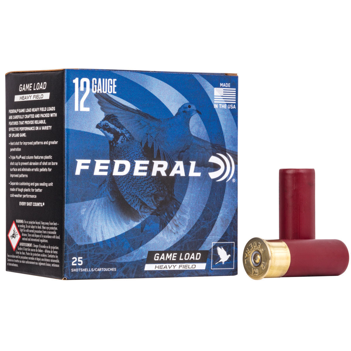FEDERAL - GAME LOAD UPLAND HEAVY FIELD 12 GA 2-3/4" #6 SHOT SHOTGUN AMMO