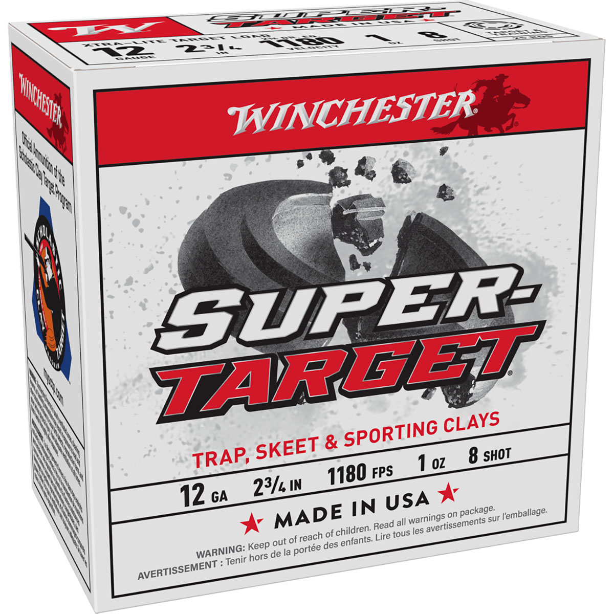 WINCHESTER - SUPER TARGET 12 GAUGE 2-3/4" 1oz #8 SHOT SHOTGUN AMMO