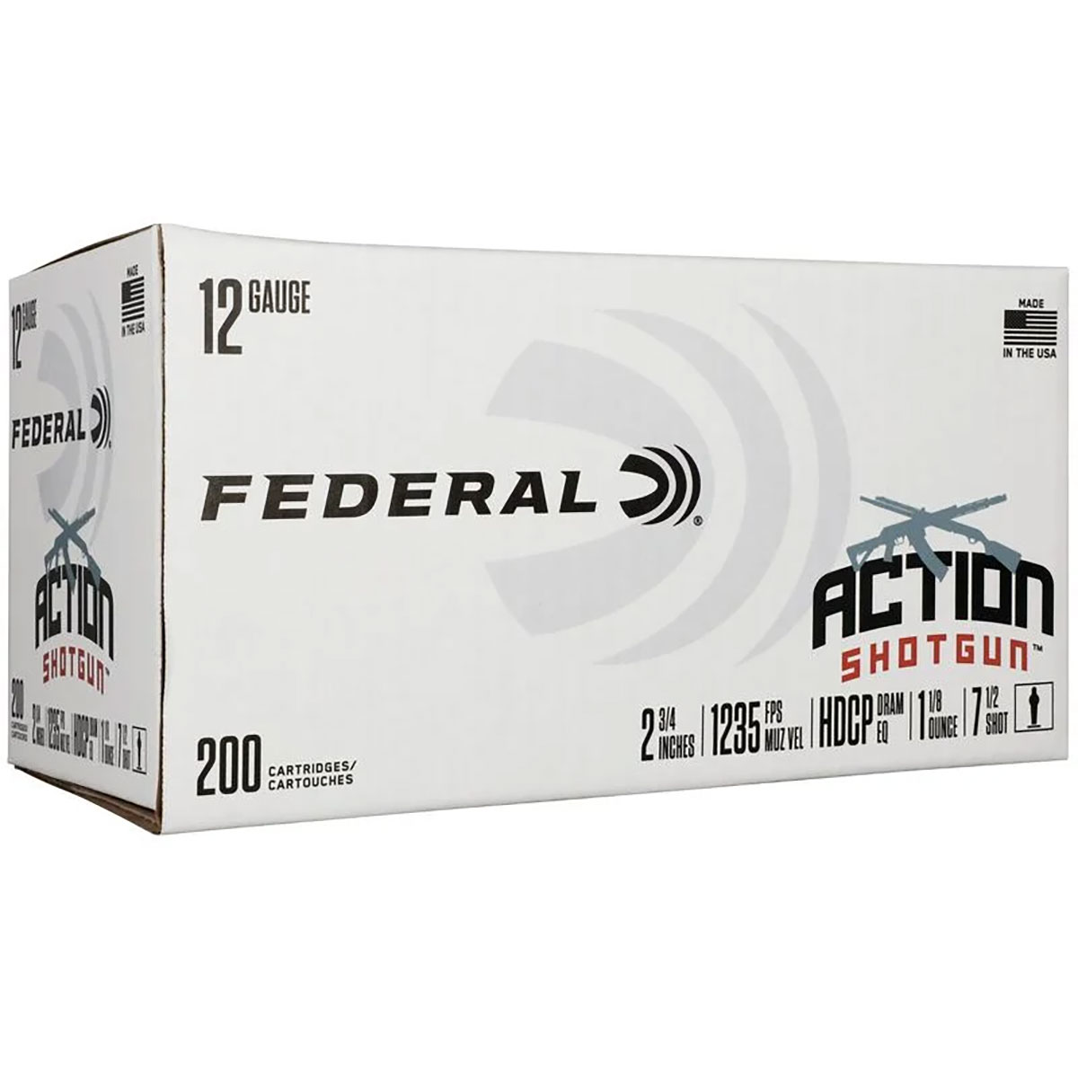 FEDERAL - ACTION SHOTGUN 12 GAUGE 2-3/4" #7.5 SHOT SHOTGUN AMMO