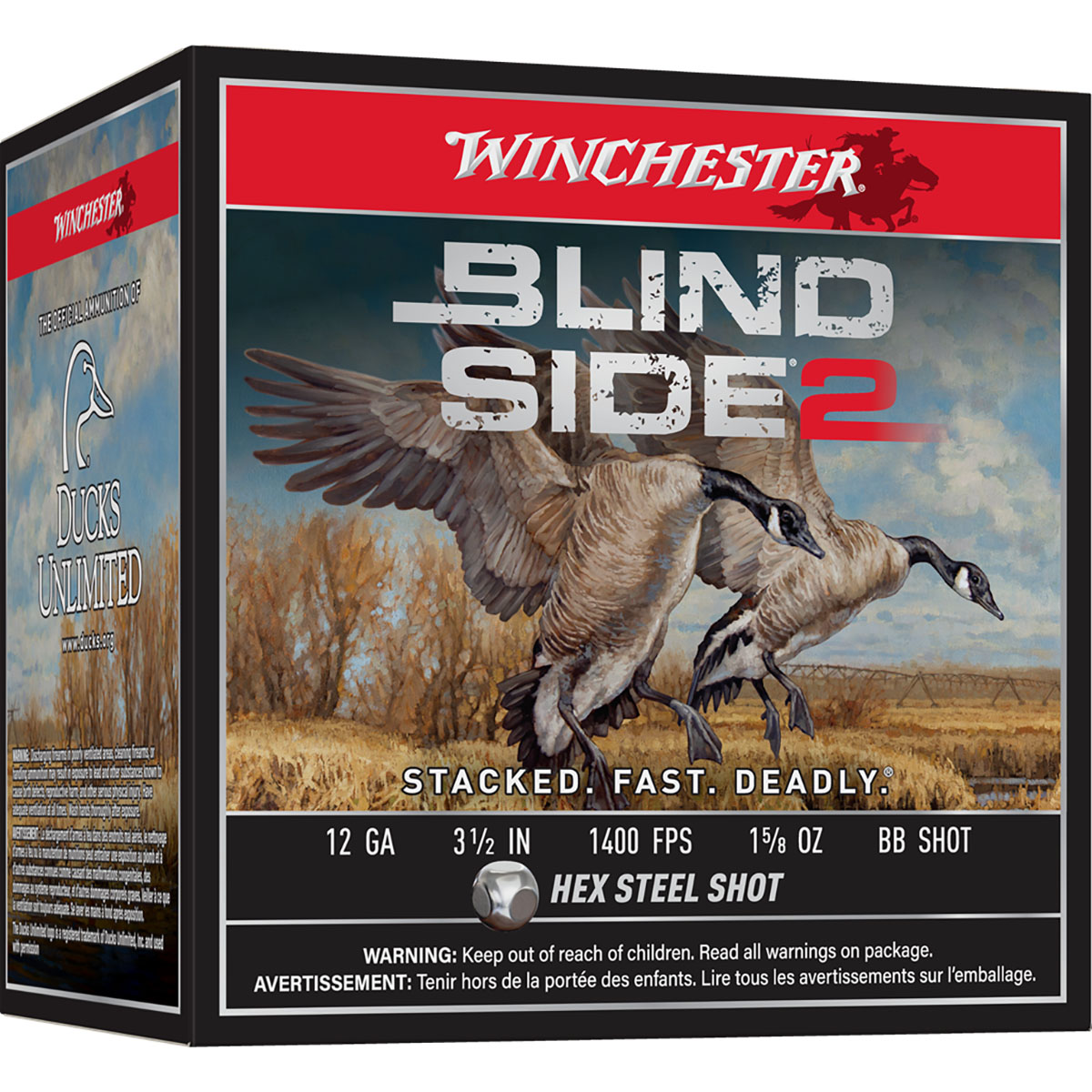 WINCHESTER - BLINDSIDE 2 12 GAUGE #2/#BB SHOT SHOTGUN AMMO