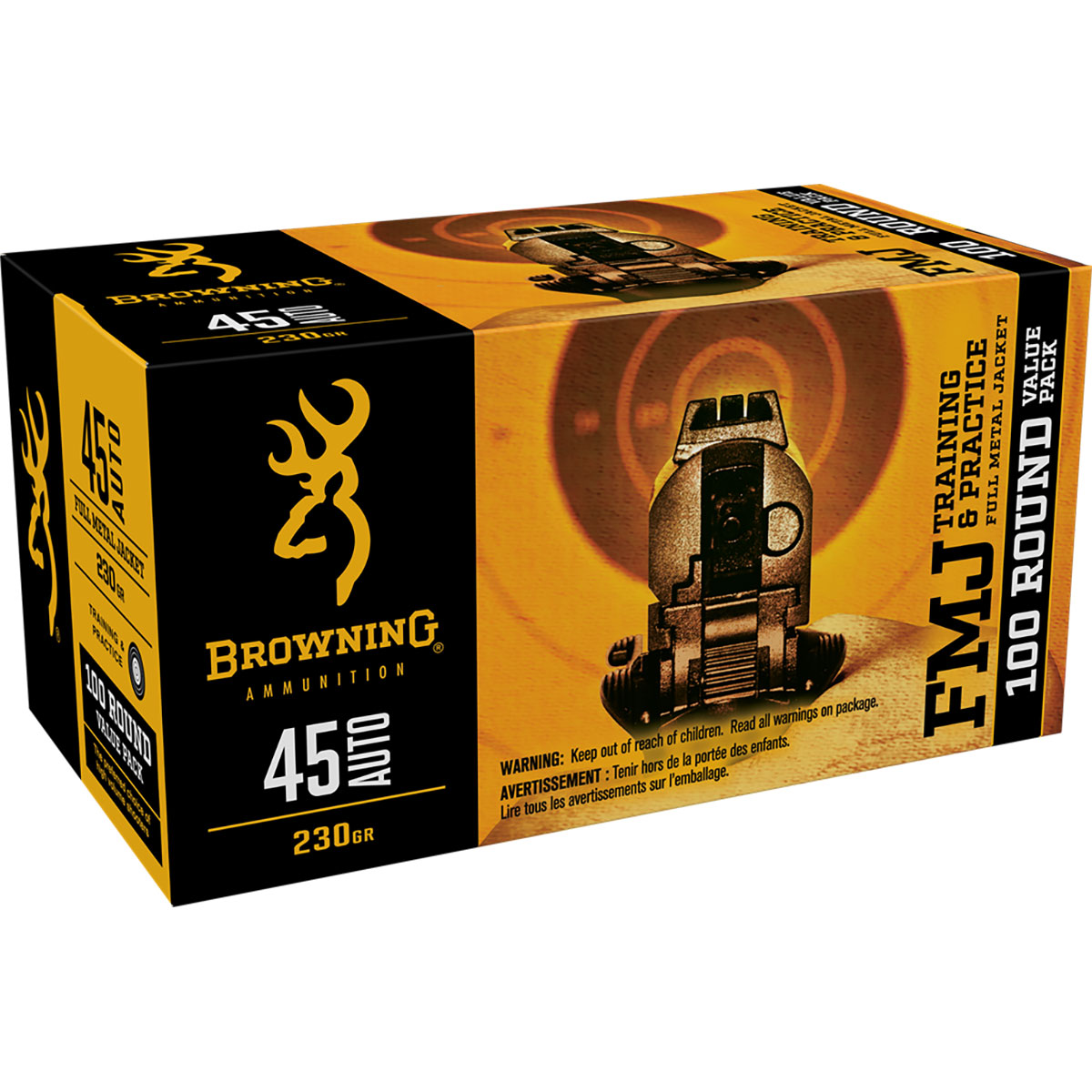 BROWNING AMMUNITION - FULL METAL JACKET 45 ACP AMMO