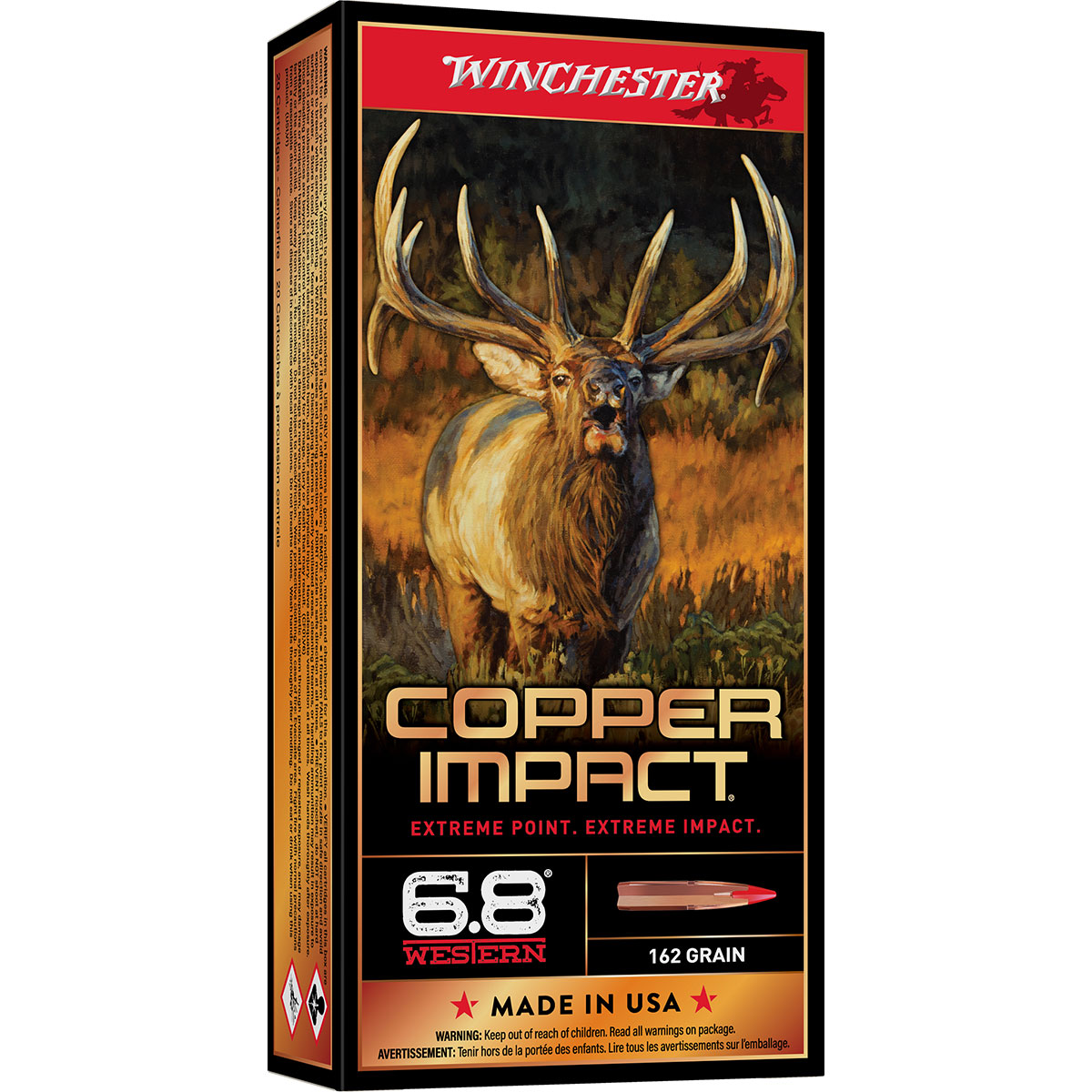 WINCHESTER - COPPER IMPACT 6.8 WESTERN RIFLE AMMO