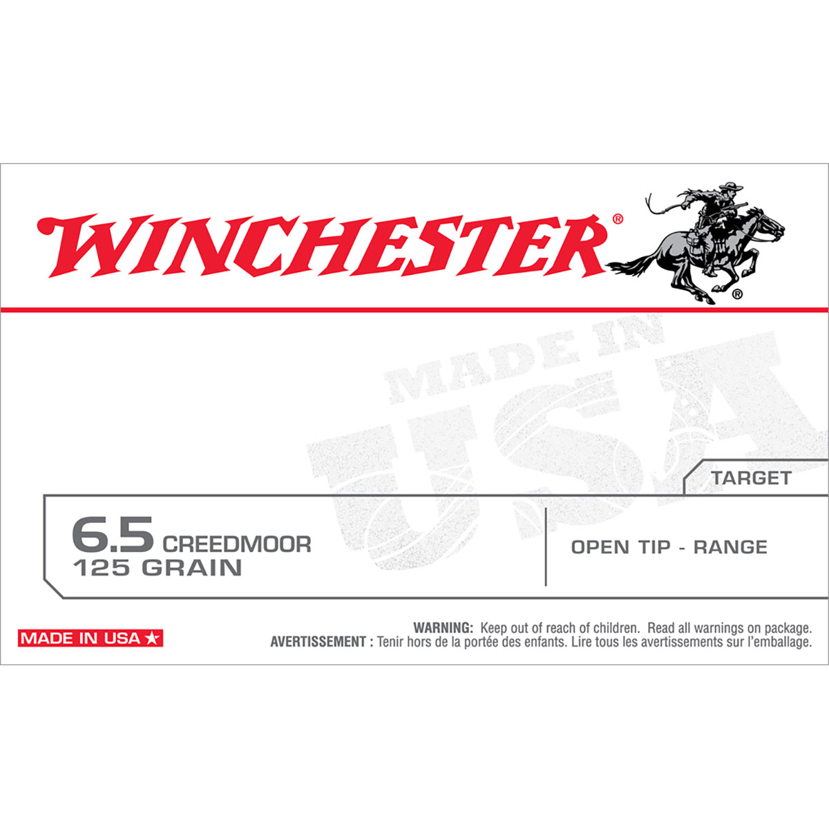 WINCHESTER - USA WHITE BOX 6.5 CREEDMOOR RIFLE AMMO