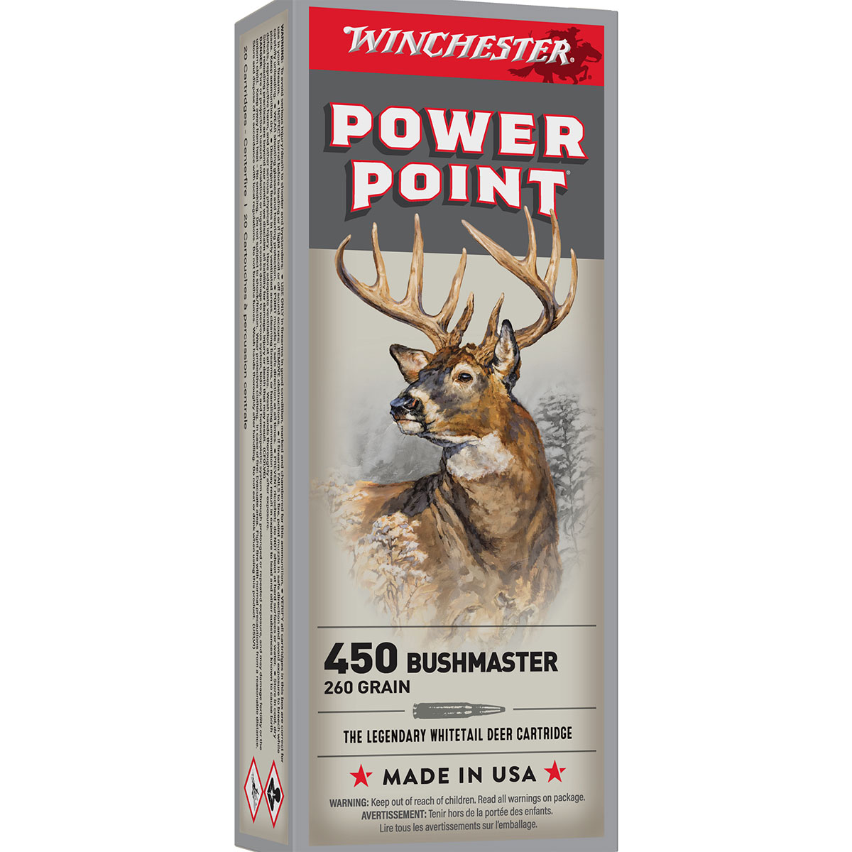 WINCHESTER - POWER POINT 450 BUSHMASTER RIFLE AMMO