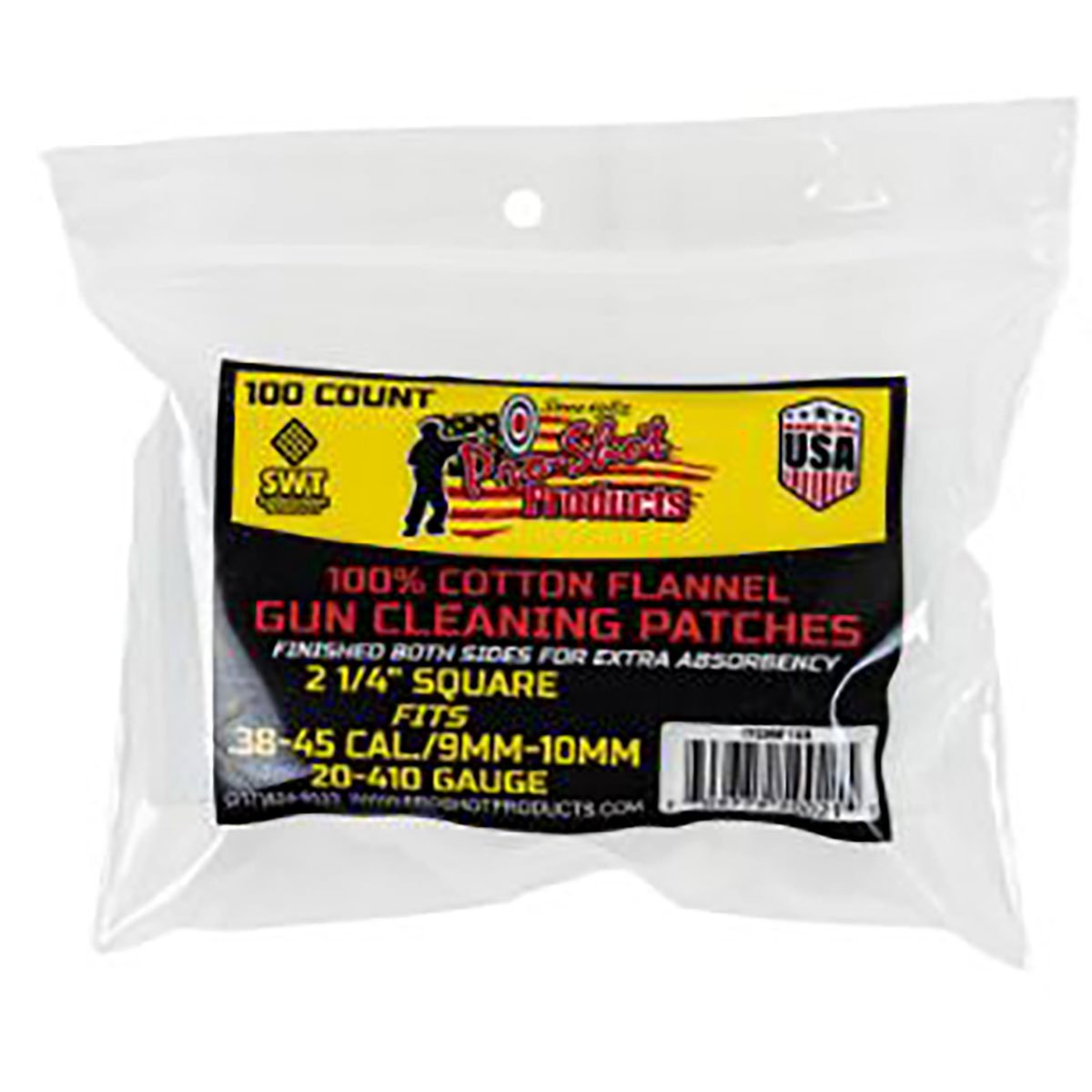 PRO SHOT PRODUCTS, INC - .38-.45 CAL./20-.410GA. 100CT. PATCHES