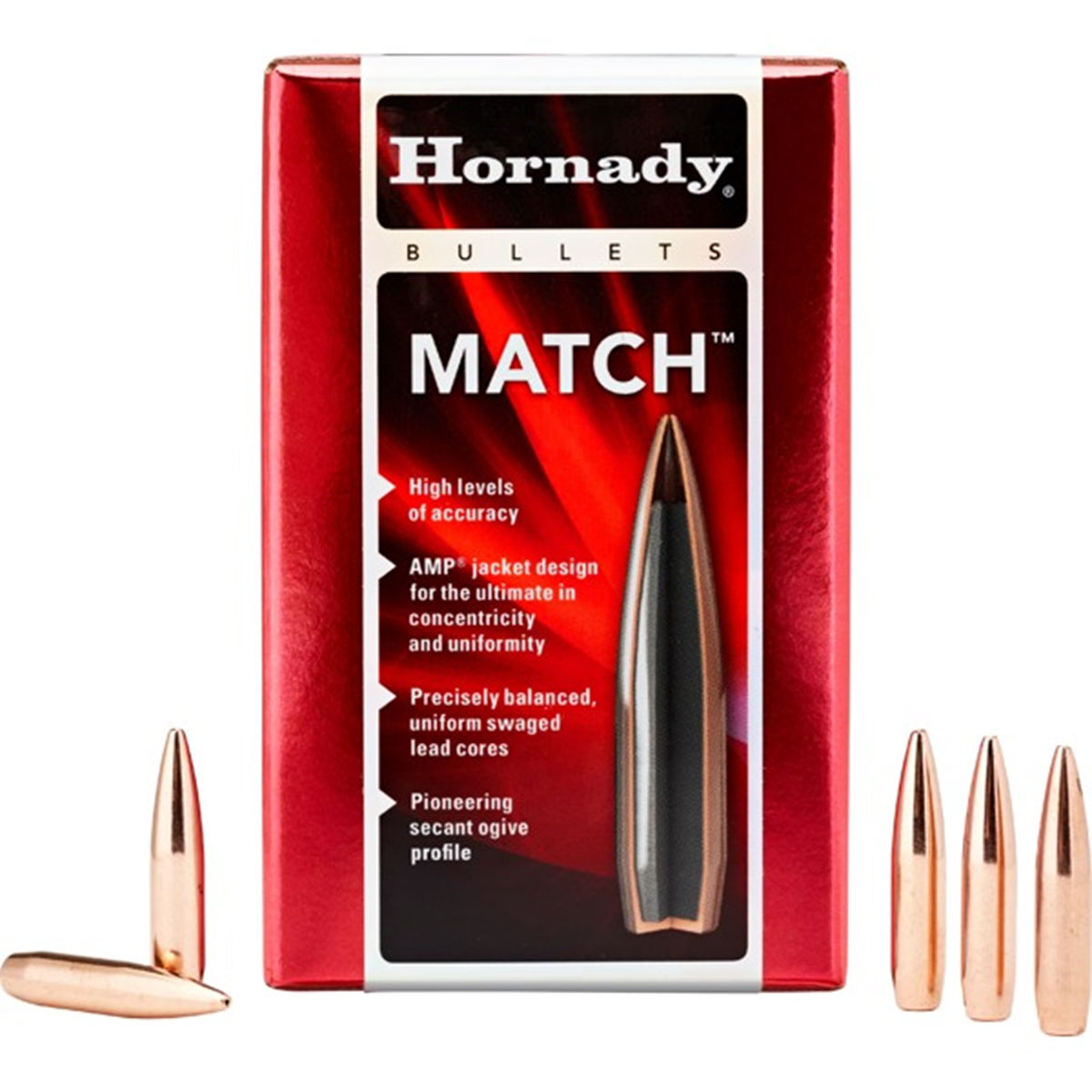 HORNADY - MATCH 6.5MM (0.264") HOLLOW POINT BOAT TAIL RIFLE BULLETS