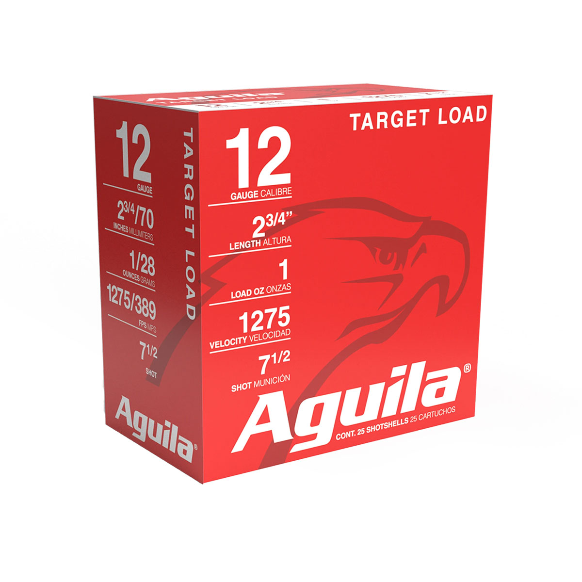 AGUILA - TARGET LOAD 12 GAUGE 2-3/4" #7.5 SHOT SHOTGUN AMMO