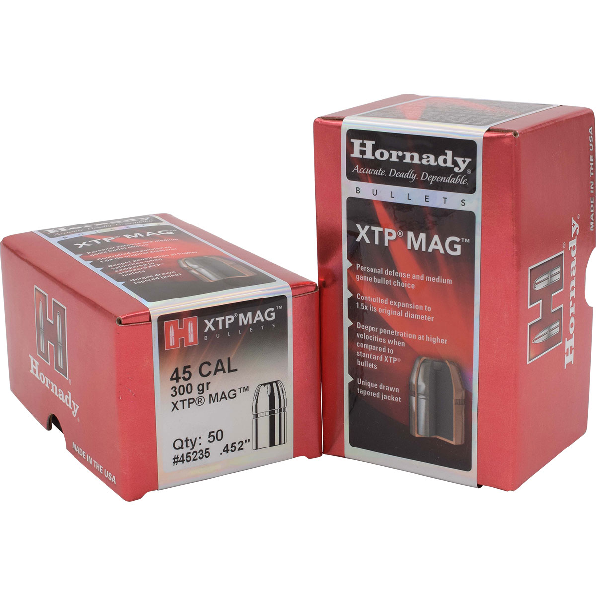 HORNADY - XTP® MAGâ„¢ 45 CALIBER (0.452") JHP PISTOL BULLETS