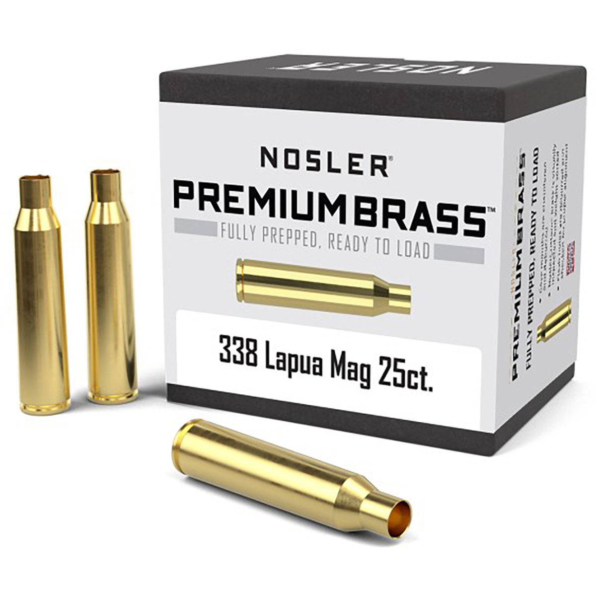 NOSLER, INC. - 338 LAPUA MAGNUM PREMIUM BRASS