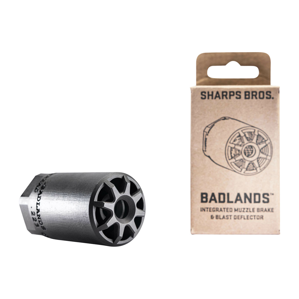 SHARPS BROS - BADLANDS-INTEGRATED MUZZLE BRAKE & BLAST DEFLECTOR