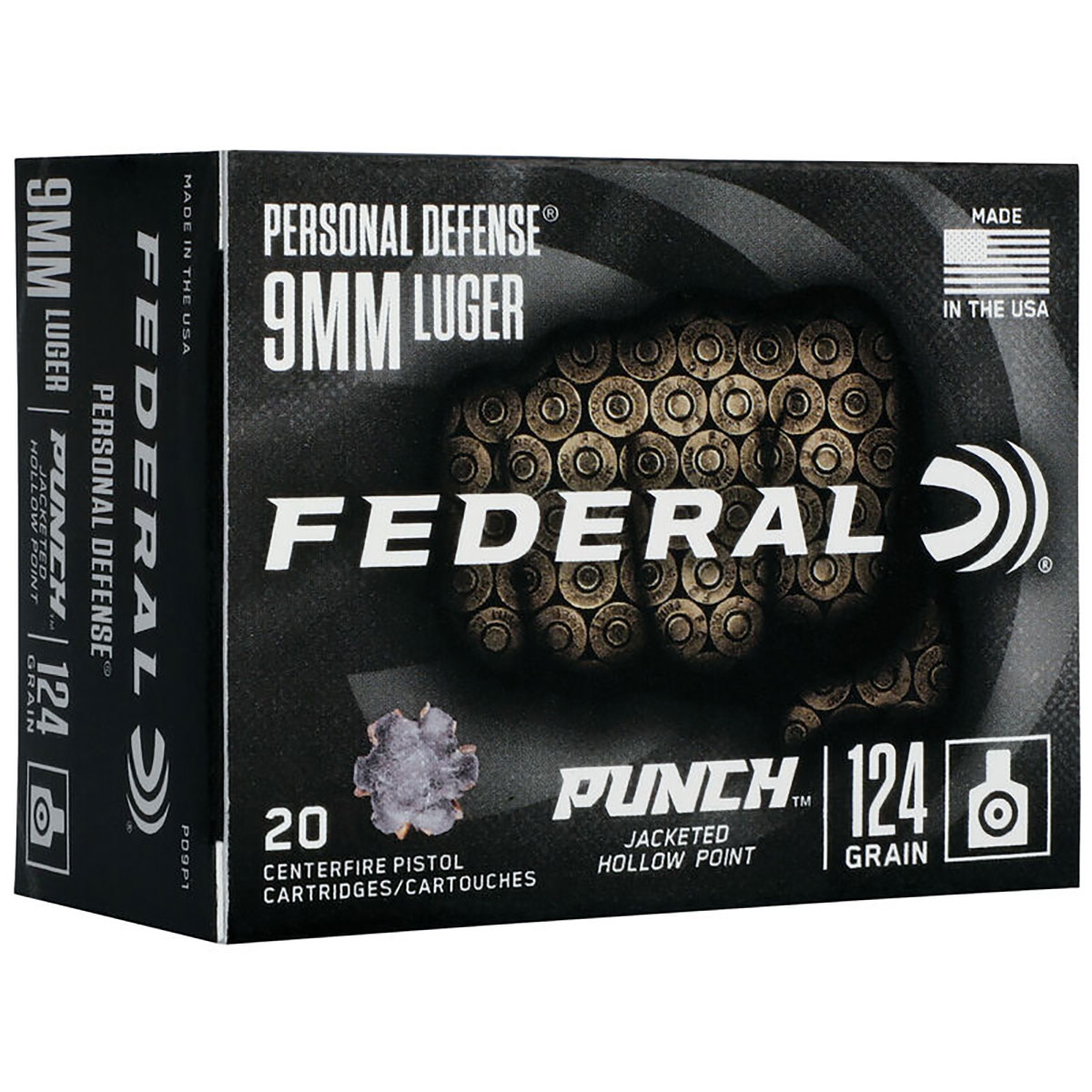 FEDERAL - PERSONAL DEFENSE PUNCH 9MM LUGER HANDGUN AMMO