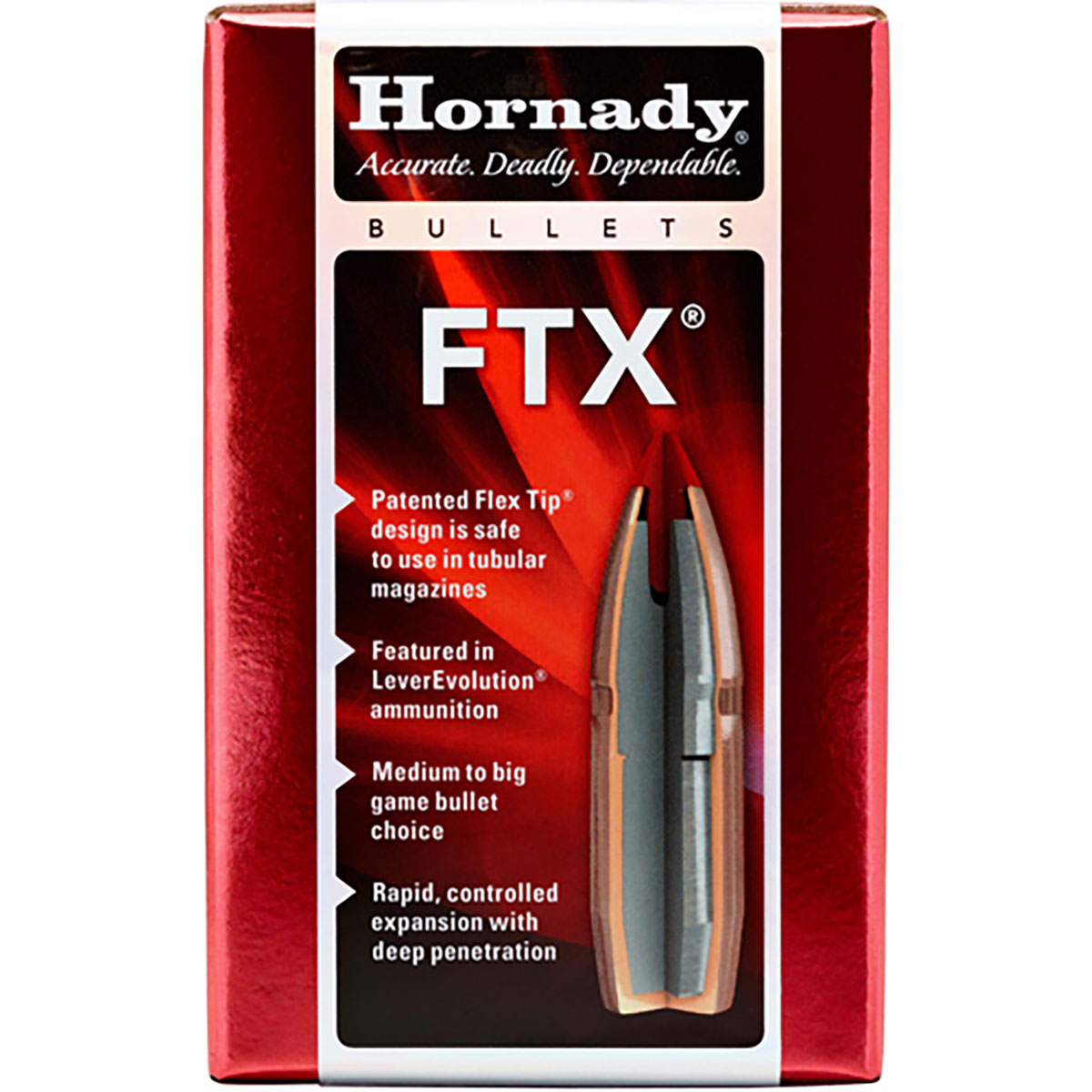 HORNADY - FTX® 35 CALIBER POLYMER TIPPED RIFLE BULLETS