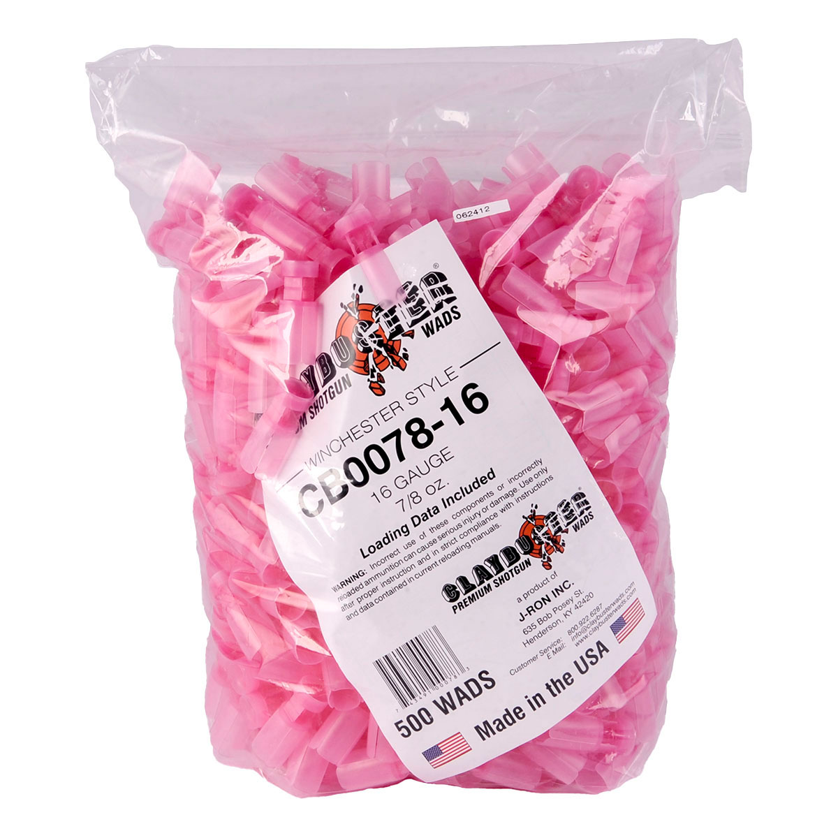 CLAYBUSTER - 16 GAUGE SHOTSHELL WADS PINK 7/8OZ