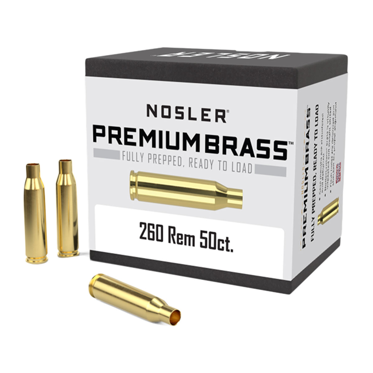 NOSLER, INC. - 260 REMINGTON PREMIUM BRASS