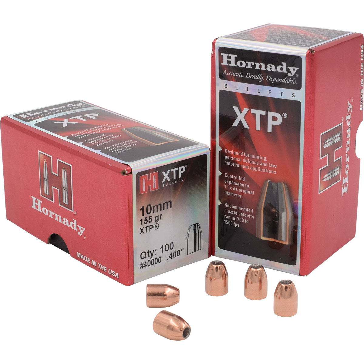 HORNADY - XTP® 10MM (0.400") JACKETED HOLLOW POINT PISTOL BULLETS