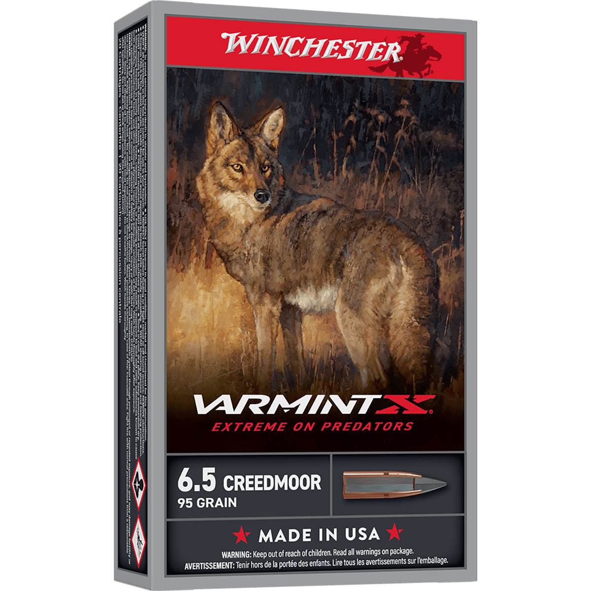 WINCHESTER - VARMINT X 6.5 CREEDMOOR RIFLE AMMO