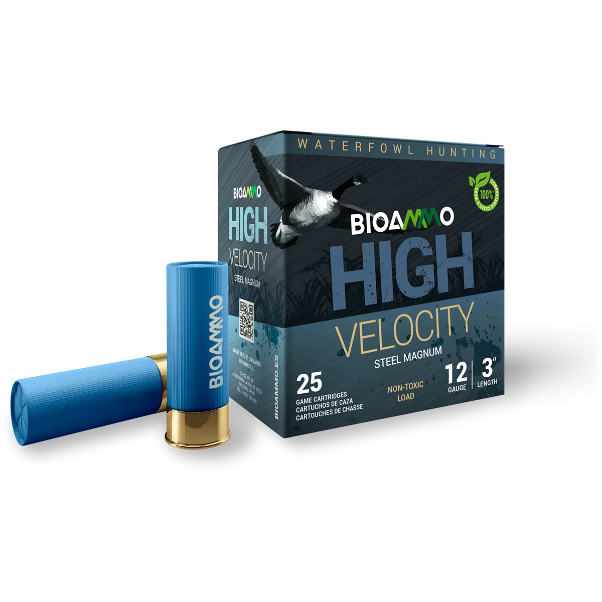 BIOAMMO - HIGH VELOCITY STEEL MAGNUM 12 GAUGE SHOTGUN AMMO