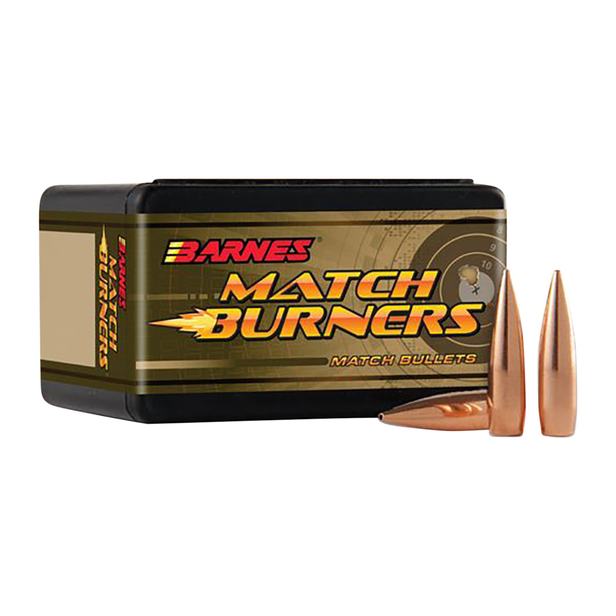 BARNES BULLETS - 6MM (0.243") MATCH BURNER HOLLOW POINT BOAT TAIL RIFLE BULLETS