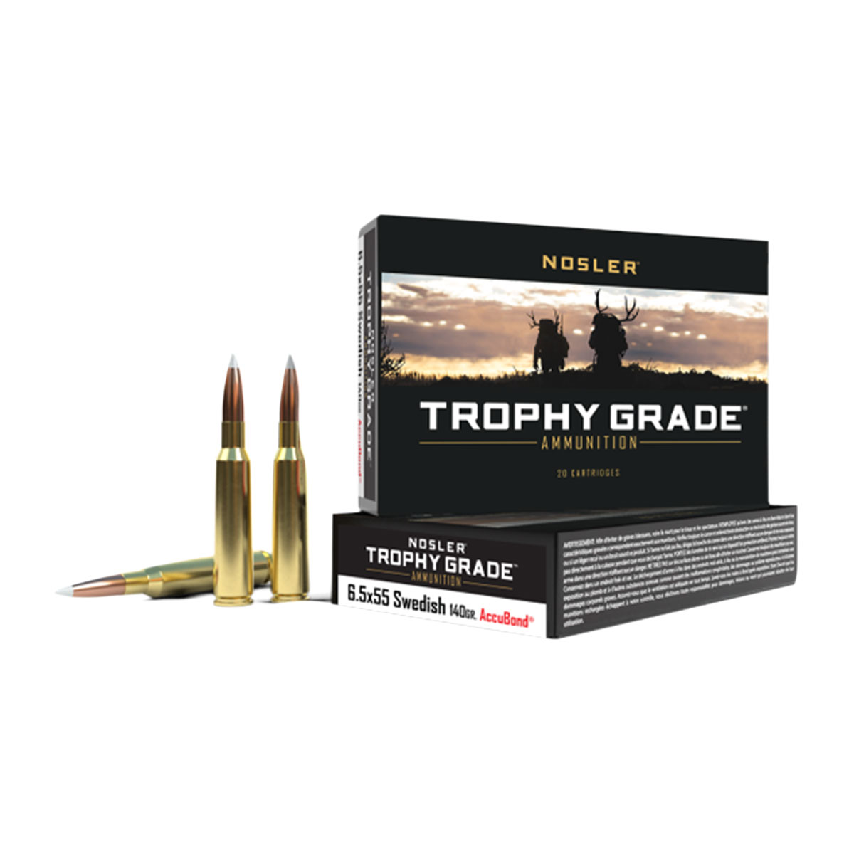 NOSLER, INC. - TROPHY GRADE 6.5X55 MAUSER AMMO