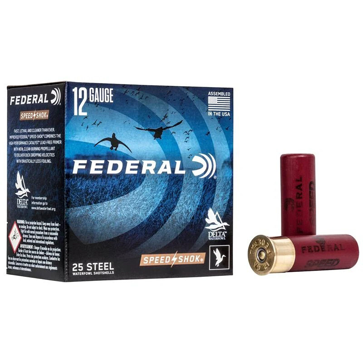FEDERAL - SPEED-SHOK 12 GAUGE 3" #4 SHOT SHOTGUN AMMO