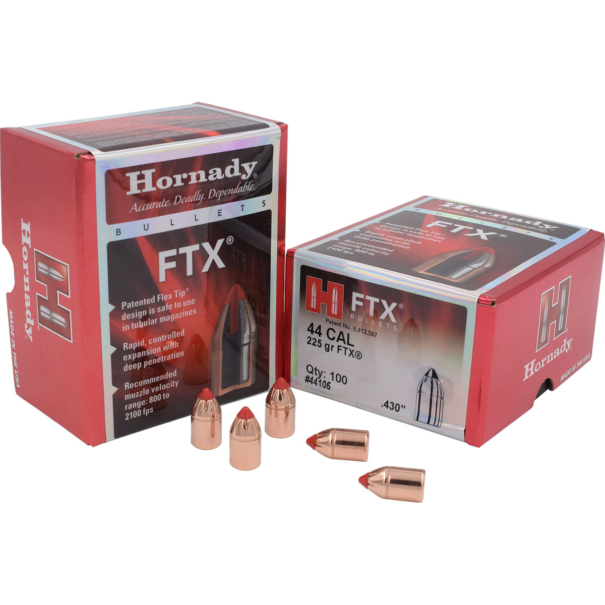 HORNADY - FTX® 44 CALIBER (0.430") POLYMER TIPPED RIFLE BULLETS