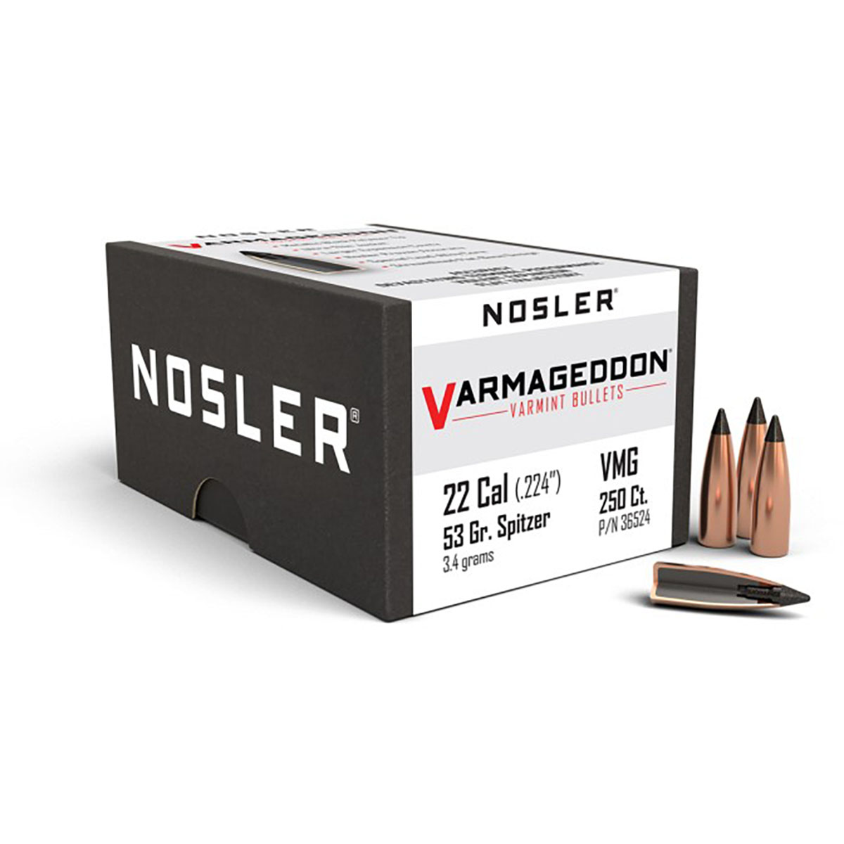 NOSLER, INC. - BALLISTIC TIP 458 CALIBER (0.458") HUNTING BULLETS