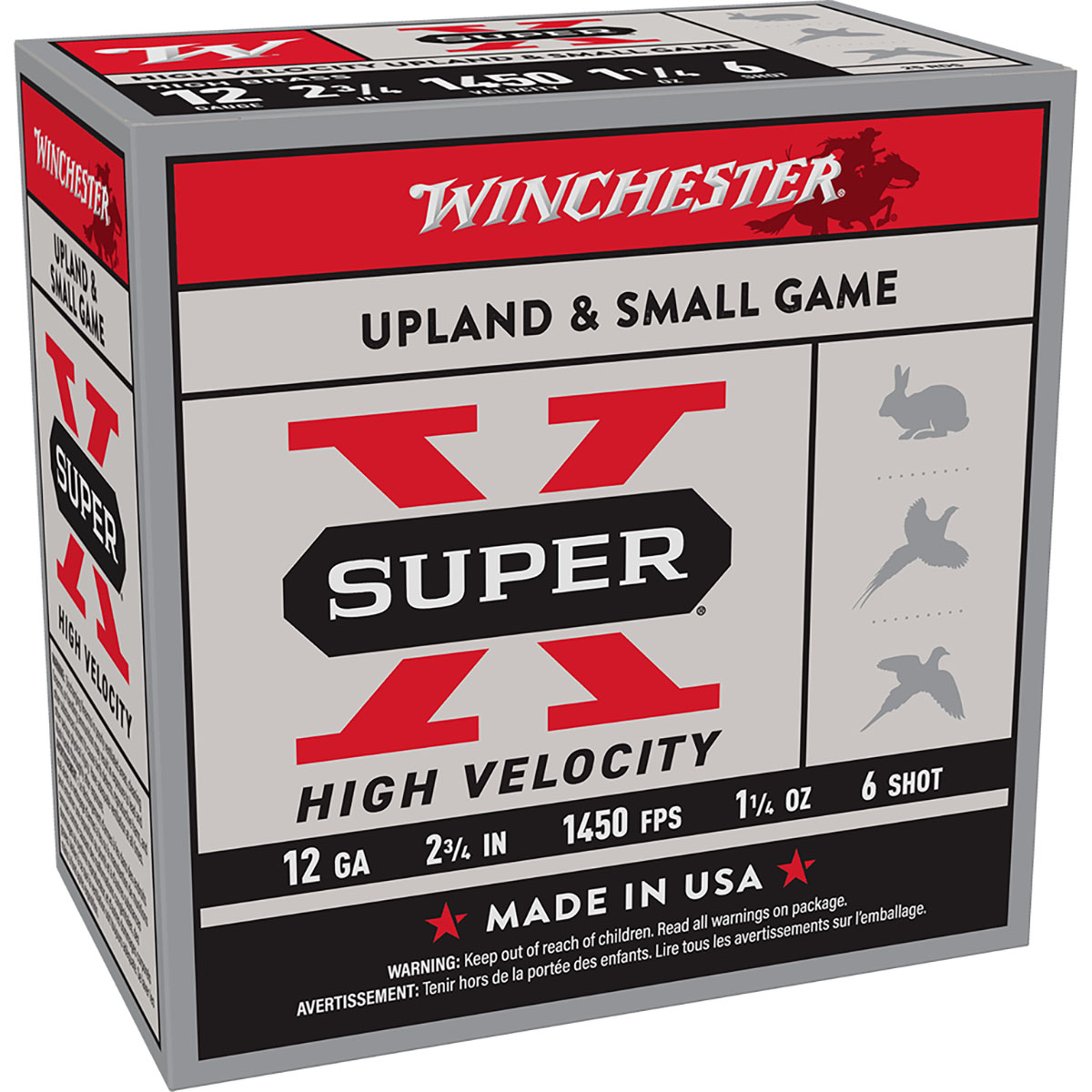 WINCHESTER - SUPER-X 12 GAUGE 2-3/4" #6 SHOT SHOTGUN AMMO