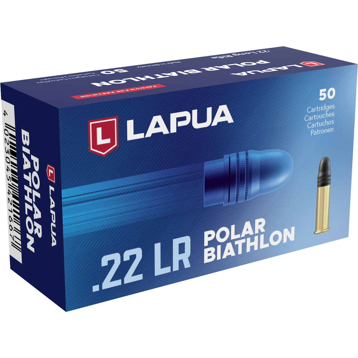 LAPUA - POLAR BIATHLON AMMO 22 LONG RIFLE 40GR LEAD ROUND NOSE