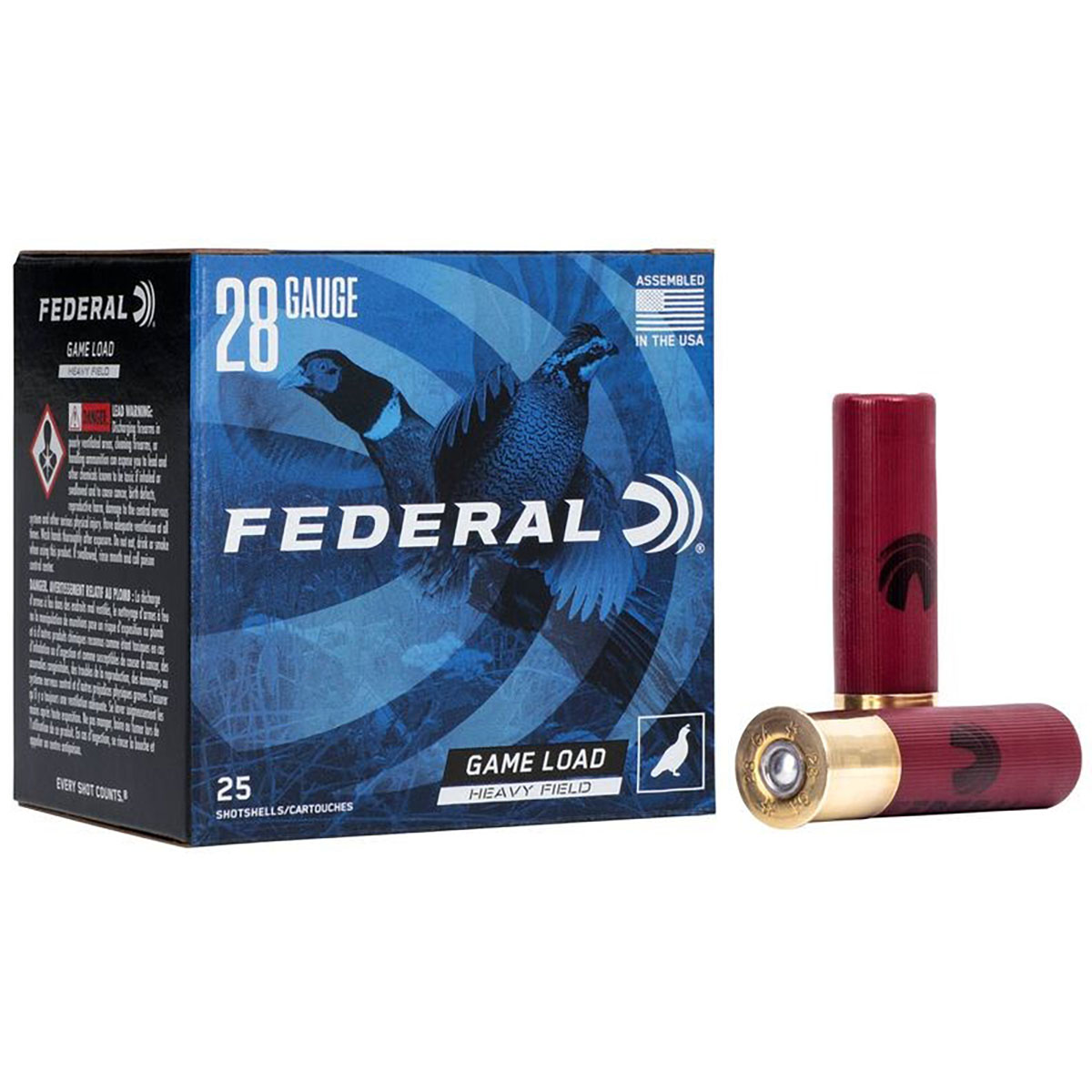 FEDERAL - GAME LOAD UPLAND  HI-BRASS 28 GAUGE 2-3/4" #6 SHOT SHOTGUN AMMO