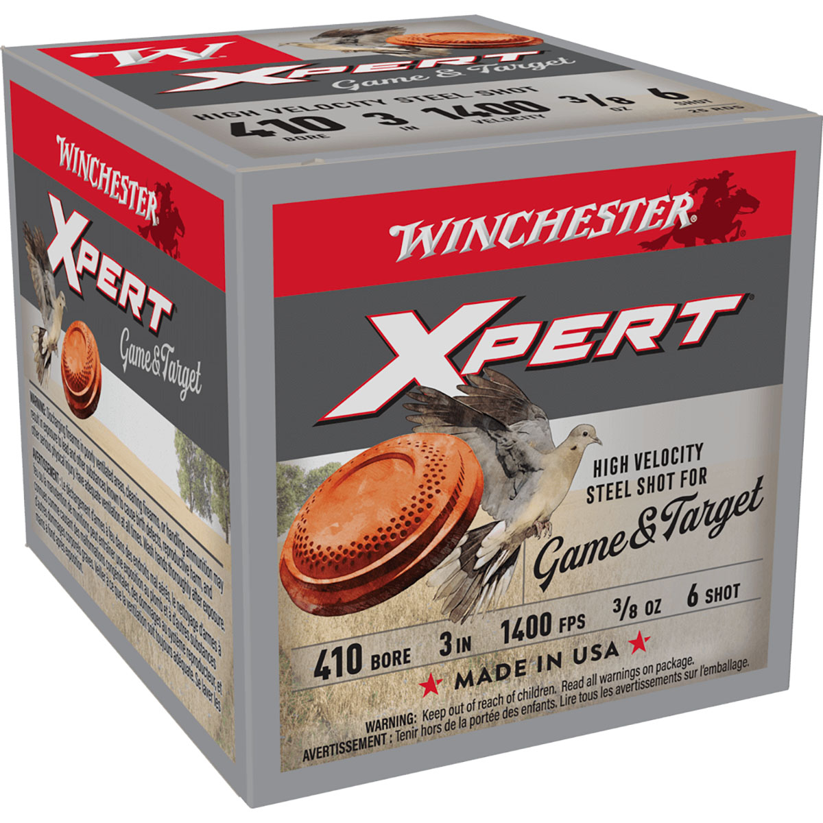 WINCHESTER - XPERT GAME & TARGET .410 BORE 3" #6 SHOT SHOTGUN AMMO
