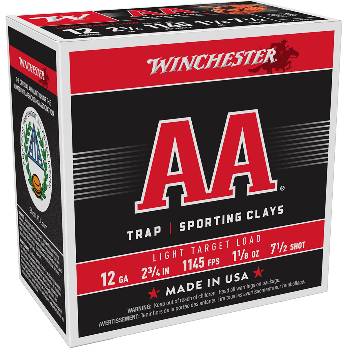 WINCHESTER - AA LIGHT TARGET LOAD 12 GAUGE SHOTGUN AMMO