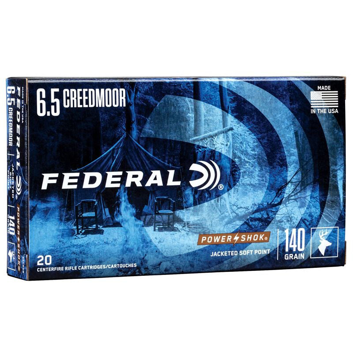 FEDERAL - Federal 6.5 Creedmoor 140Gr SP" Power-Shok"  20/Bx