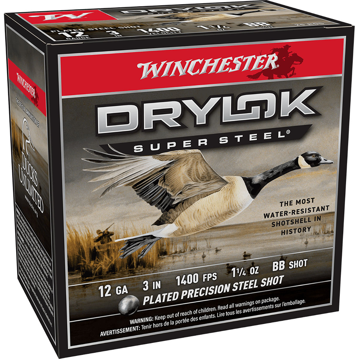 WINCHESTER - DRYLOK SUPER STEEL MAGNUM1 12 GAUGE 3" 1-1/4oz SHOTGUN AMMO