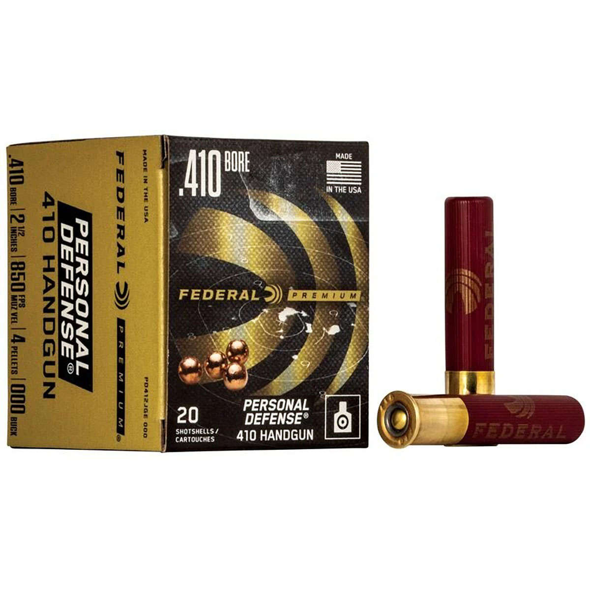 FEDERAL - PREMIUM PERSONAL DEFENSE 410 BORE 2-1/2" #000 BUCK SHOTGUN AMMO