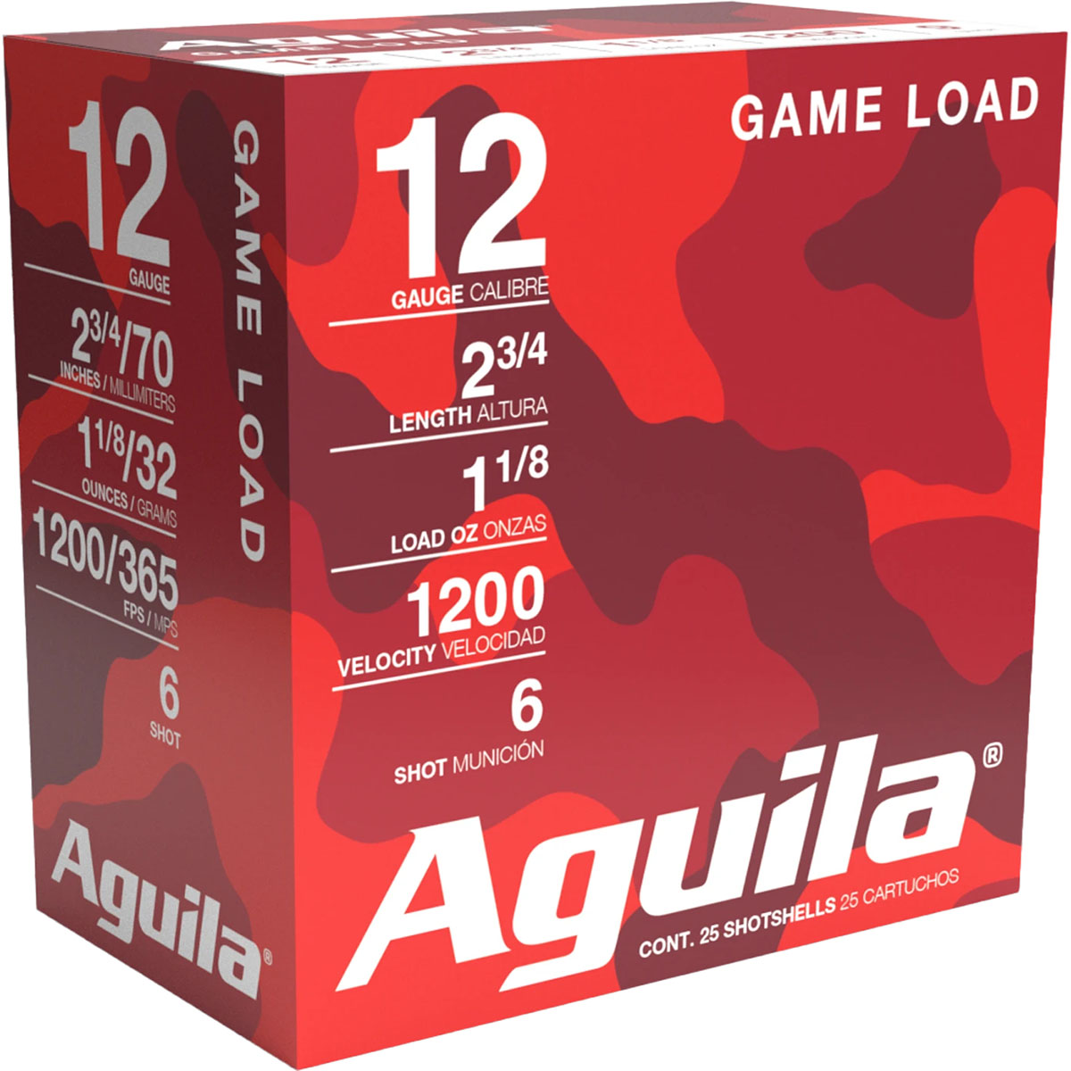 AGUILA - STANDARD VELOCITY GAME LOAD 12 GAUGE 2-3/4" #6 SHOT SHOTGUN AMMO