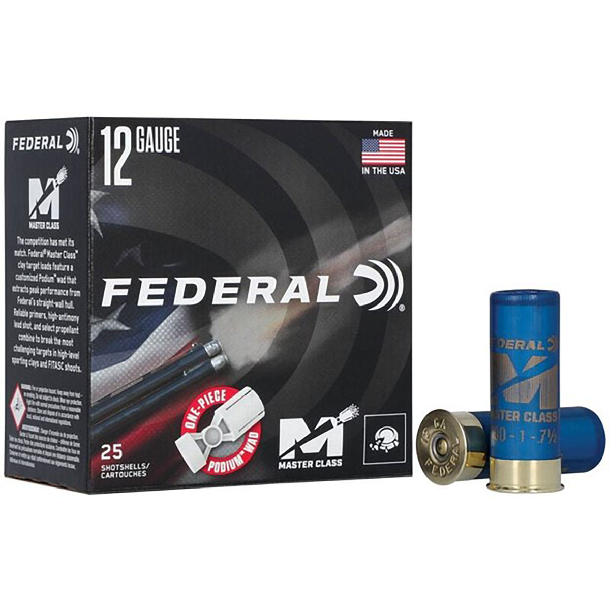 FEDERAL - MASTER CLASS 12 GAUGE 2-3/4" #7.5 SHOT SHOTGUN AMMO