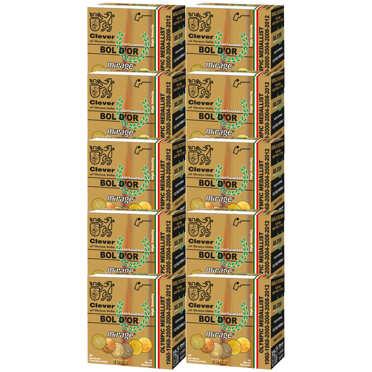 CLEVER - MIRAGE BOL D'OR 12 GAUGE 2-3/4" #7.5 SHOT SHOTGUN AMMO