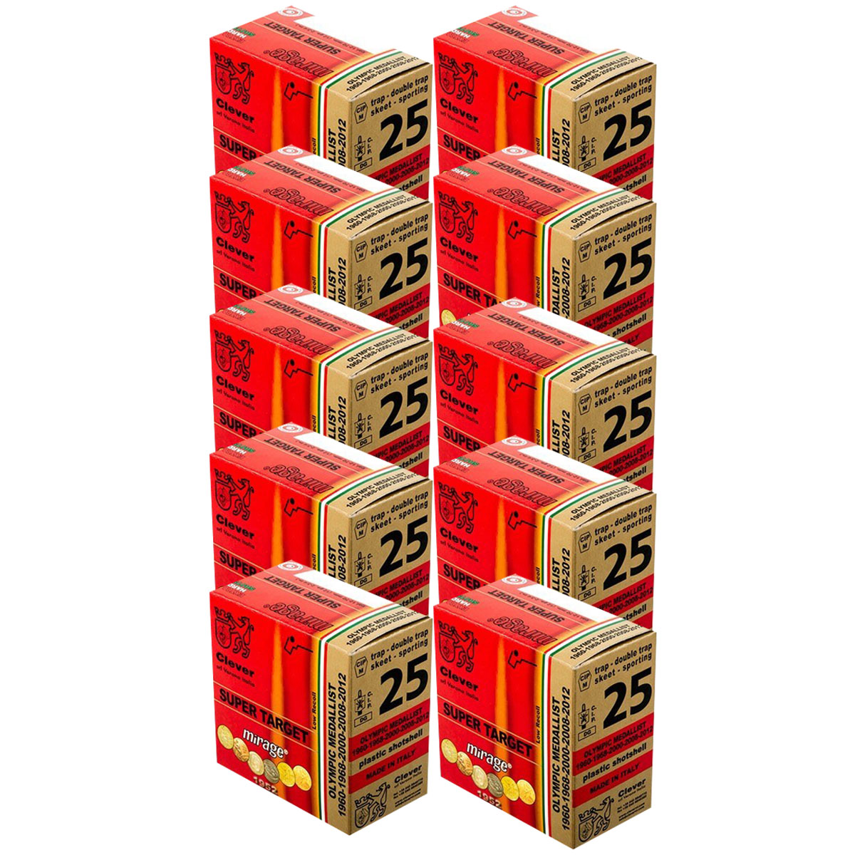 CLEVER - MIRAGE SUPER TARGET T1 12 GAUGE 2-3/4" #8 SHOT SHOTGUN AMMO